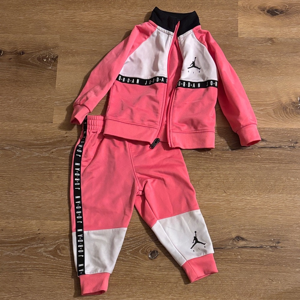 Jordan Kids' Pink and White Tracksuit
